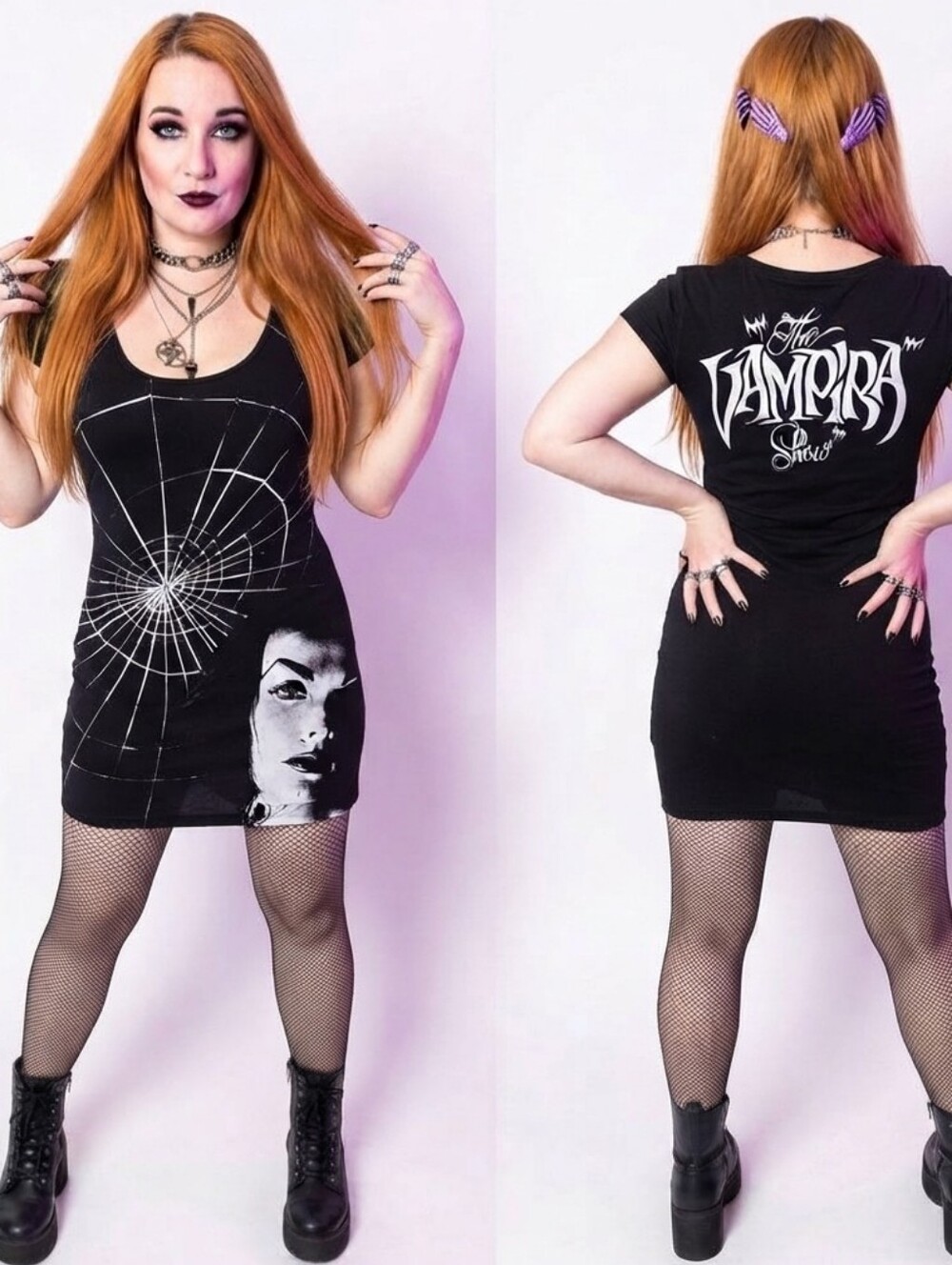 Vampira Dress w/Cobweb, Macabre, Glamorous Vampire, Coffin, Bad Dreams Darlings